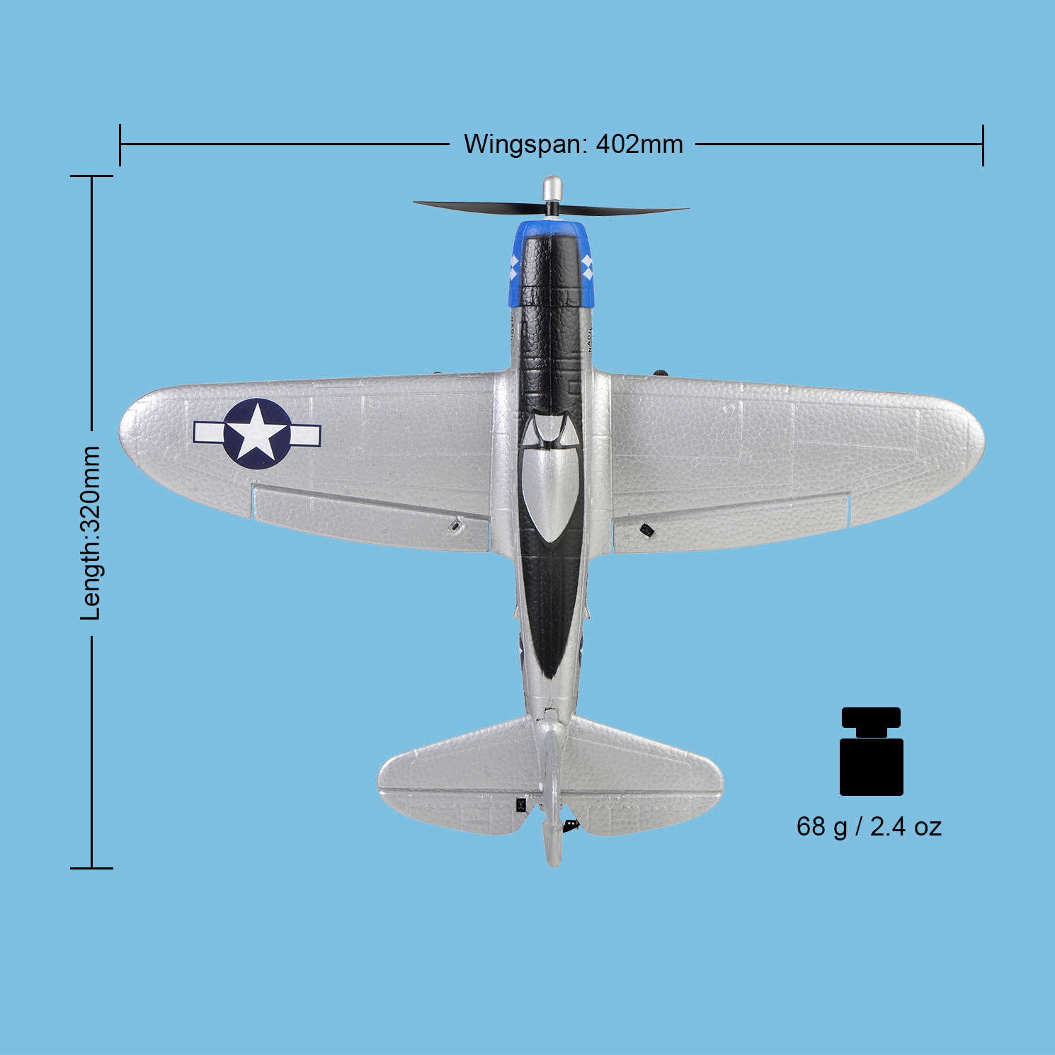 TOP-RC-HOBBY-402mm-Mini-P47-24G-4CH-6-Achsen-Gyro-One-Key-Kunstflug-U-Turn-EPP-Warbird-RC-Flugzeug-R-1989934-13